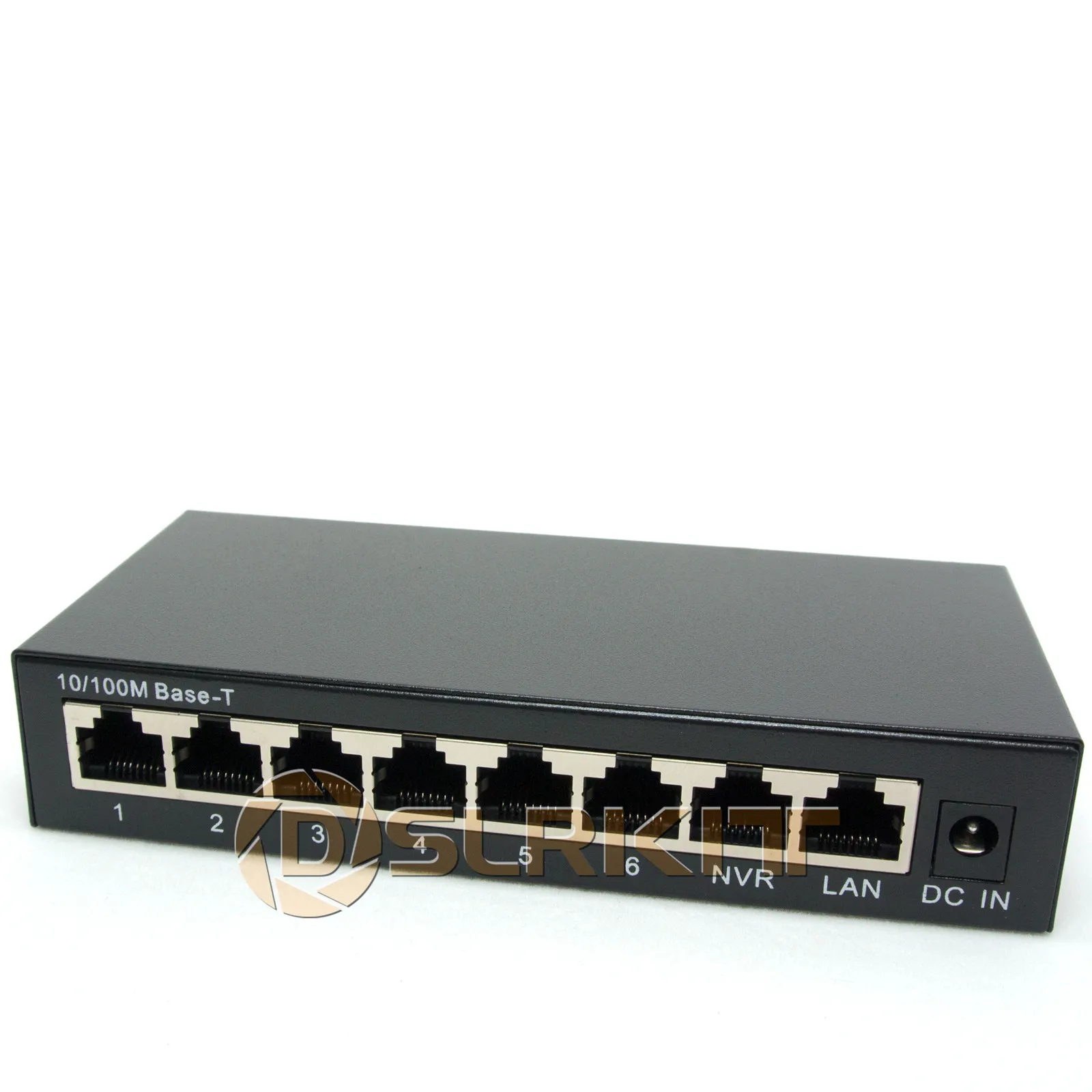 DSLRKIT – injecteur de commutateur Ethernet, 250M, 8 Ports 6 PoE, sans adaptateur d'alimentation