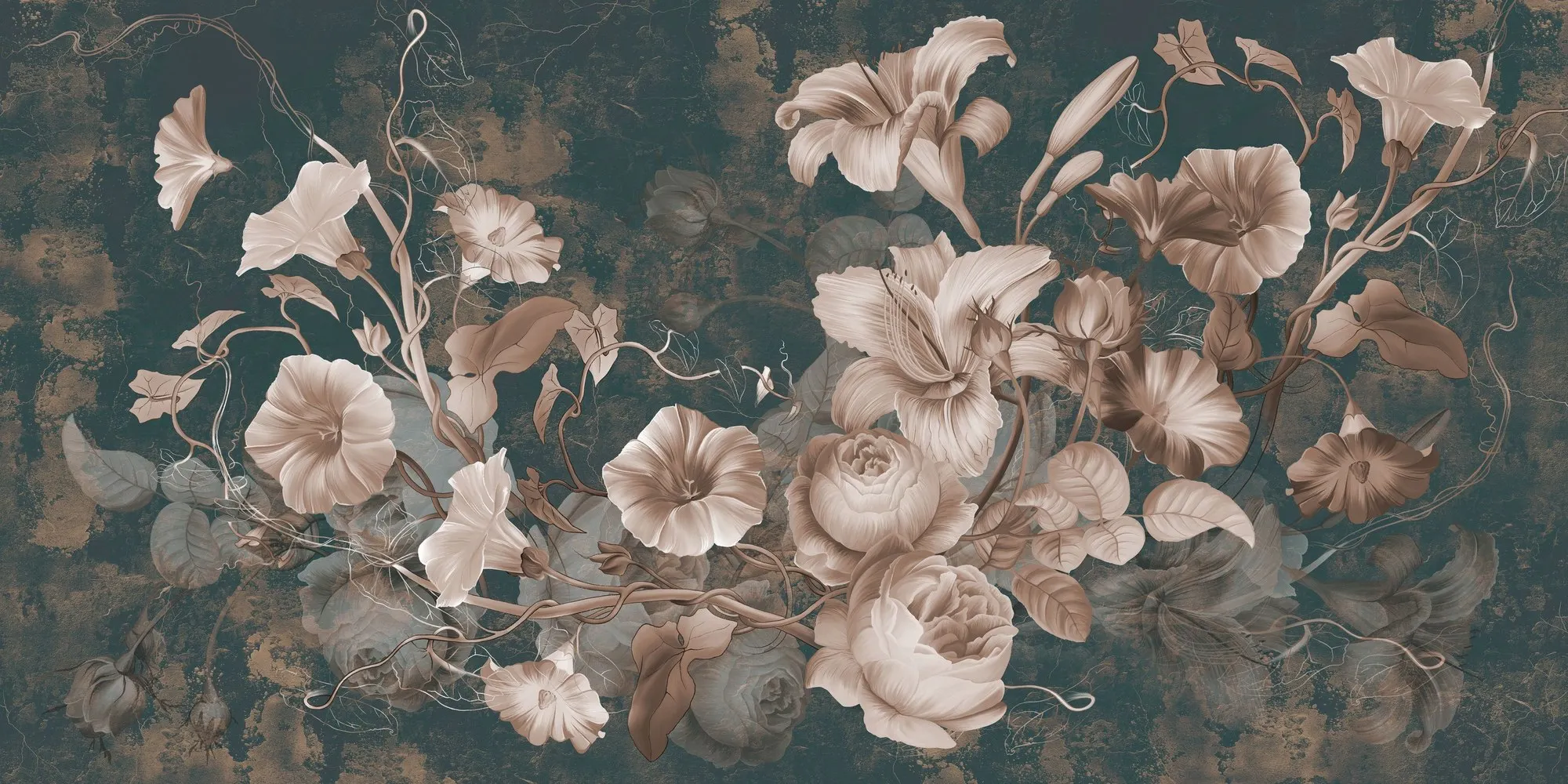 Floral Wallpaper Luxury Self-Adhesive Peel and Stick Wall