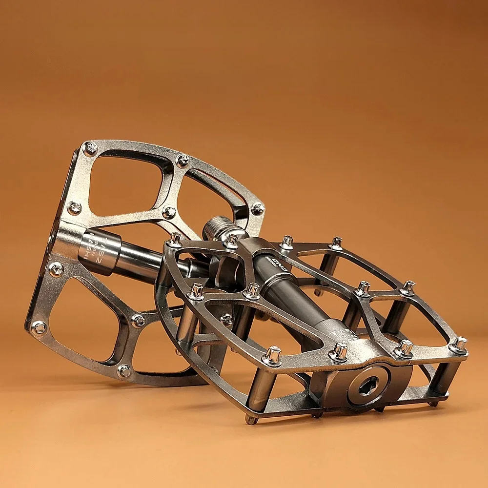 AliExpress WALGUN SHANMASHI New titanium alloy CNC bicycle pedal Ultralight road mtb bike 3 bearings mountain bike folding bike pedal 283g