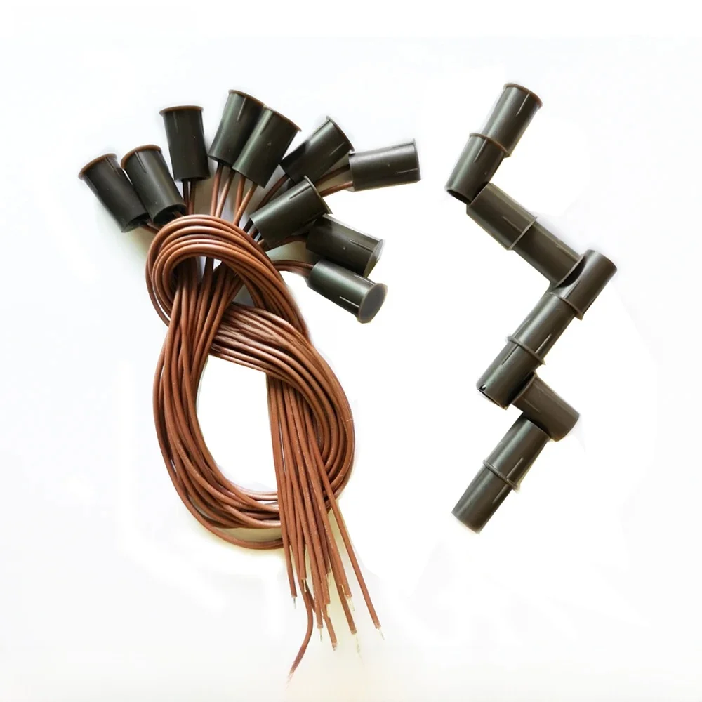 10pairs  circular Door Window Contacts Security Magnetic Reed Spring Switch Alarm Normal close Style Screws