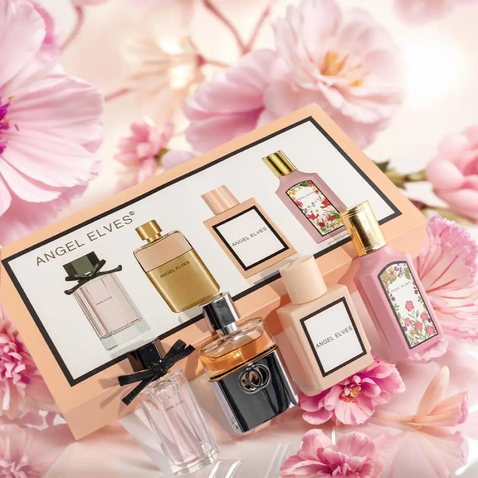 

Набор из 4 элегантных женских духов, 120 мл, большой объем, нежный цветочный аромат | Долговечный | Подарочная коробка премиум-класса