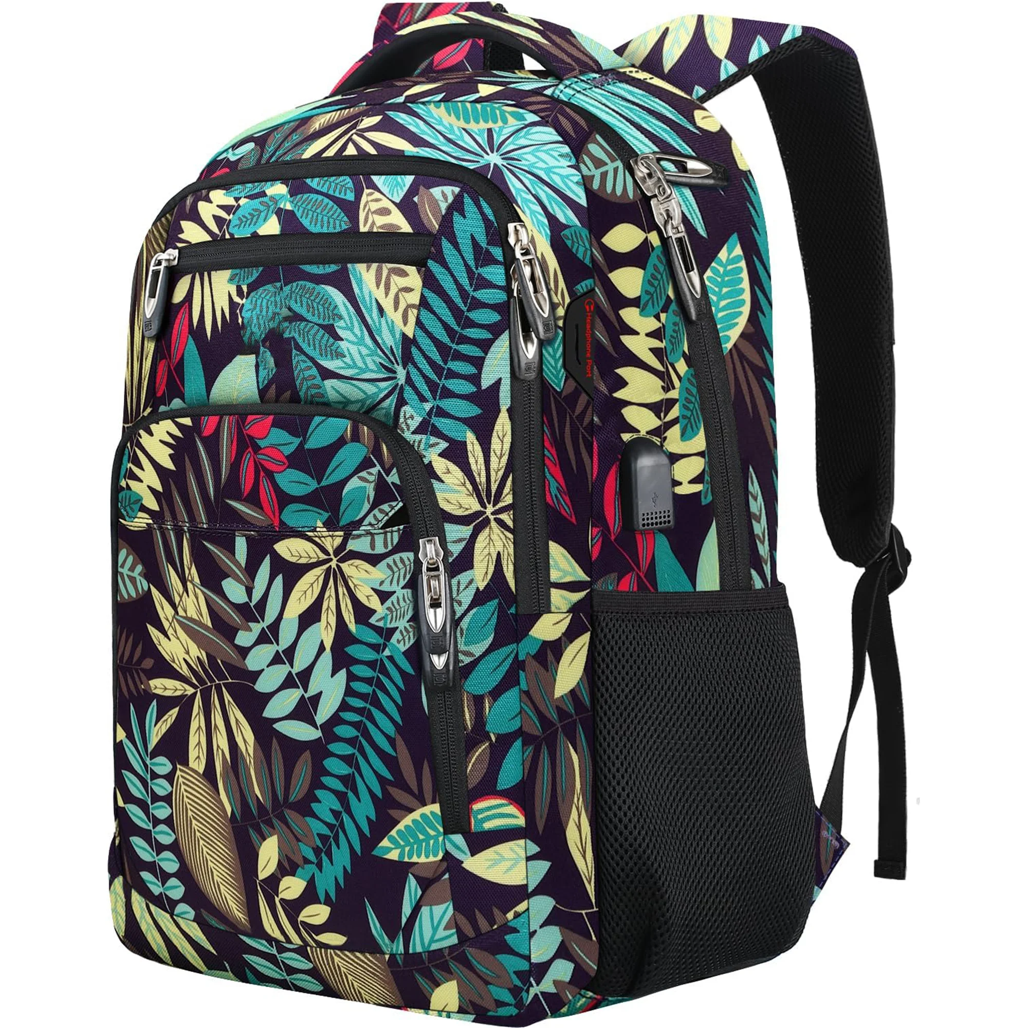 NONE Große Kapazität Rucksack : Laptop Rucksack besitzt mehr als 20 unabhängige Taschen für viel Stauraum und können Powerbank, A4-Ak 4