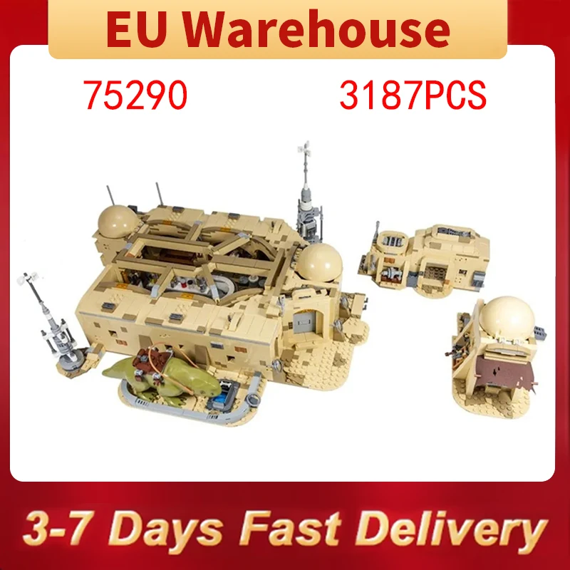 Ensemble de blocs de construction Star Mosd Eisley Cantina, 3187 pièces, modèle spatial, jouets en brique, cadeau de noël pour adultes, Compatible avec 75290