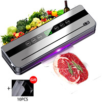 Electric Vacuum Sealer Built-in Cup Kitchen Food Storage similar Touch Button Dry/Wet Food Sealing Packaging Strips 10 Bags