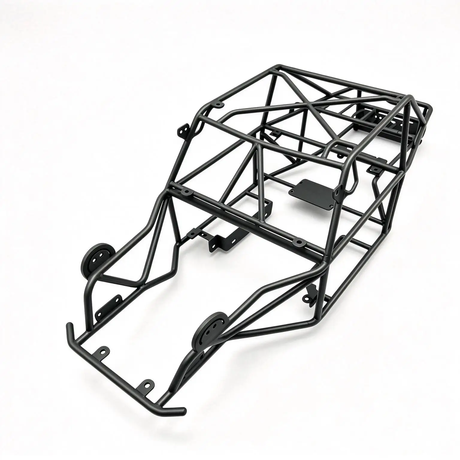 D1RC VP H10 RC Crawler Titanium V2 Tube Chassis, Sand‑Blasted Raw Metal Frame for Remote Control Rock Crawler Car