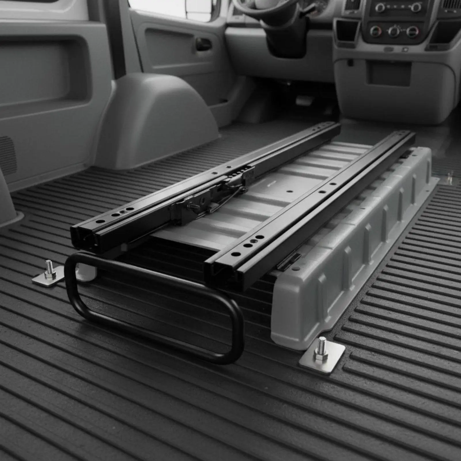 Double Locking Vehicle Seat Slider Thickened Plate Reinforced Seat Rail Kit Heavy Duty Automotive for RV, Van, Racing Car Seat