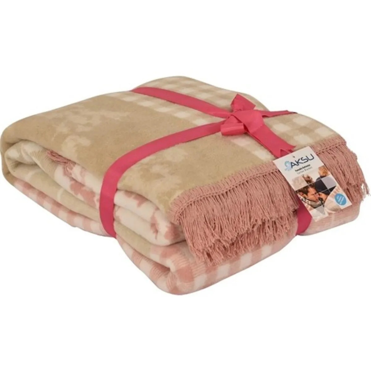 Aksu Single Blanket Rene 150x200 cm 1350 g 60% Cotton, 30% Acrylic, 10% Polyester Warm t-Keeps It Cold