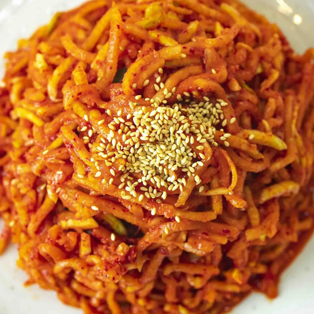 Ingrediente doméstico Jeolla-do Kimchi Julienne, ensalada de rábano coreana, 2kg