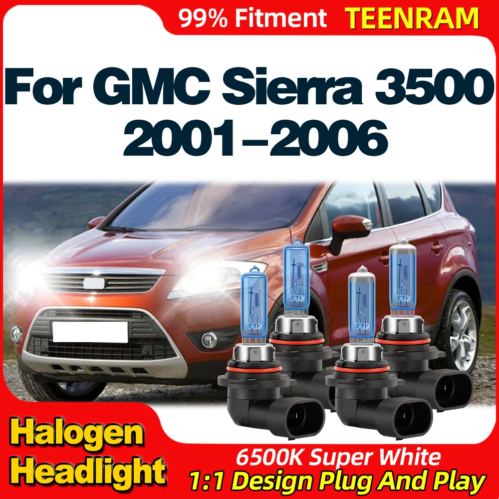 

Halogen Headlights Bulb 24000LM Super Bright Xenon Halogen Lamp 12V 6500K For GMC Sierra 3500 2001 2002 2003 2004 2005 2006