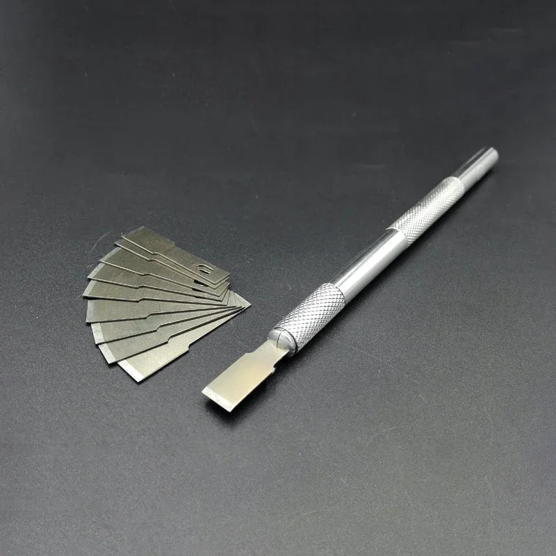 SAYTL-Faca De Cola De Pá De Borracha, Flat Metal Blade Set, Cola UV, Removedor para Tela Do Telefone