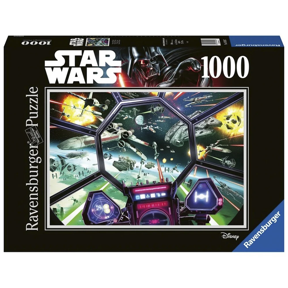 Puzzle Star Wars: TIE Fighter 1000 pieces, Ravensburger, 16920, Ravensburger, 16927, original, toys, boys, girls, gifts, collector, shop, new, games, family, Puzzle