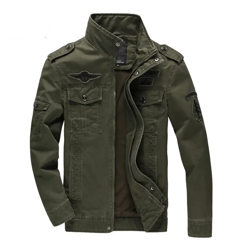 Nieuwe 2023 Casual Militaire Militaire Jas Mannen Plus Size M-6XL Jaqueta masculina Luchtmacht een Lente & Herfst Cargo Heren jassen Jas - afbeelding 2