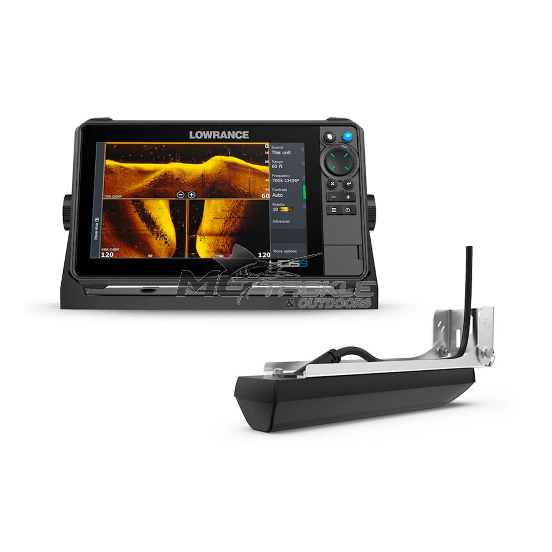 Hot Selling Lowrances HDS-12 Live Fish Finder with Active Imaging 3-in-1 Transom Mount Transducer C-MAP Pro Chart