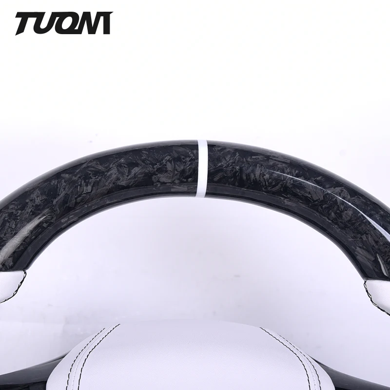 Fit For Tesla Model X Model S Model 3 Model Y Yoke Sports Carbon Fiber Car Steering Wheel Custom Heating Suede Leather Upgrade