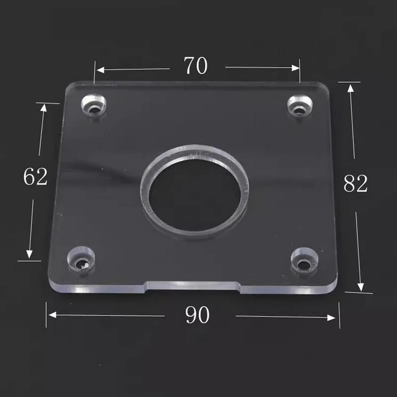 Runde Grundplatte + Führungsbuchsen für Fräsmaschinen aus Aluminiumlegierung mit vorgebohrten Löchern zum Gravieren und für elektromechanische Holzbearbeitung. – Detail 5