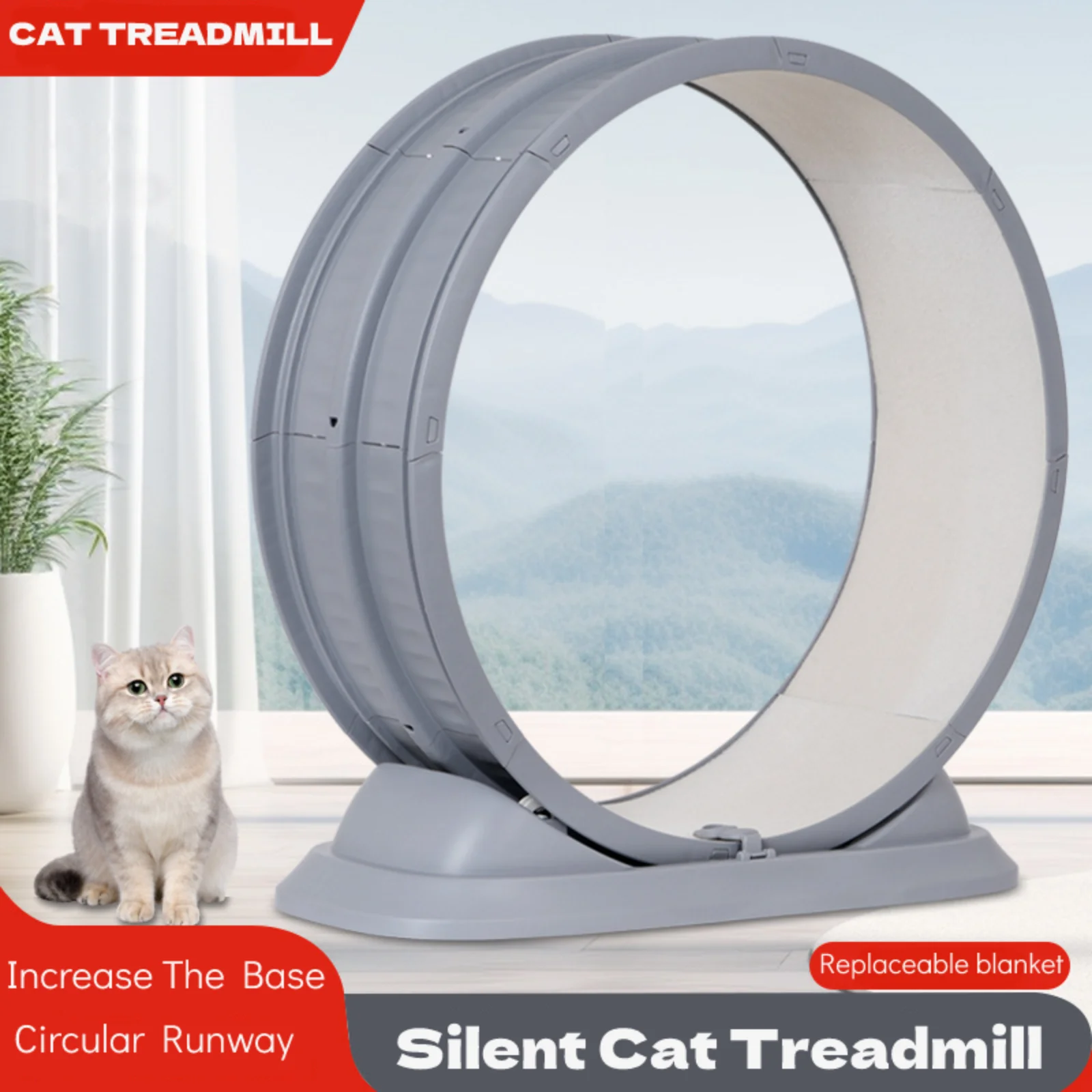 

Cat Treadmill Pet Fitness Roller Anti-Pinch Exercise Running Wheel Cat Climbing Frame Cat Toys Pet Supplies