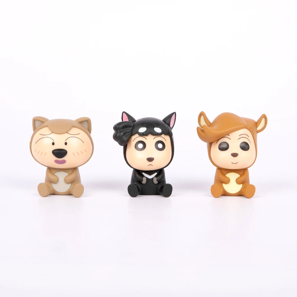 crayon shin chan figure Crayon-Chan animal figures 3 pieces 6 pieces set Interior prop goods house gift CSC-F03