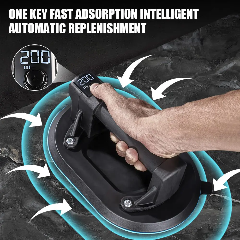 200 كجم الحمولة 8 بوصة الكهربائية كوب شفاط المكنسة الكهربائية رافع الثقيلة باليد رافع للزجاج لتحريك بلاط الجرانيت الكبير