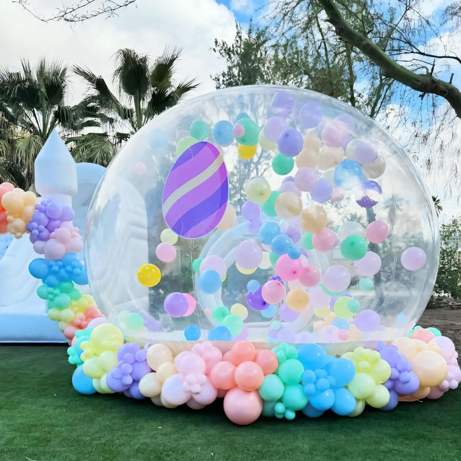 Inflatable Balloon Bubble House Tent Commercial Grade PVC Clear Bubble House with air Pump & Blower 10 ft  For Children's Party