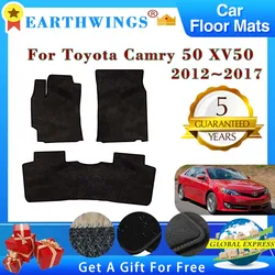 Car Floor Mats For Toyota Camry 50 XV50 Toyota Aurion 2012~2017 Carpets Anti-slip Cape Rug Cover Foot Pads Interior Accessories