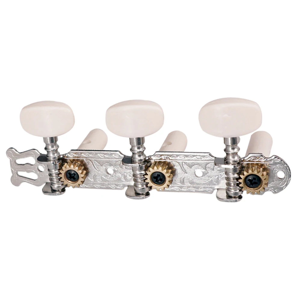 2pcs 3R3L Classical Guitar String Tuning Pegs Keys Tuners With White Button Durable Guitar Tuning Peg Accessories