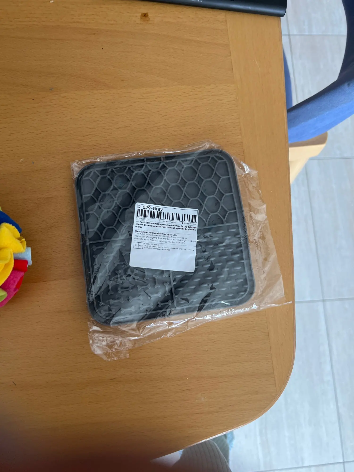 Customer review photo for Dog Lick Mat with Suction Cups
