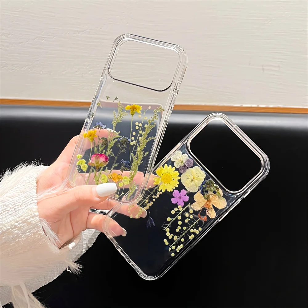

The new dropper real flower dried flower is suitable for iPhone 17 Promax/13/14/15/16 Pro Max all inclusive anti drop version