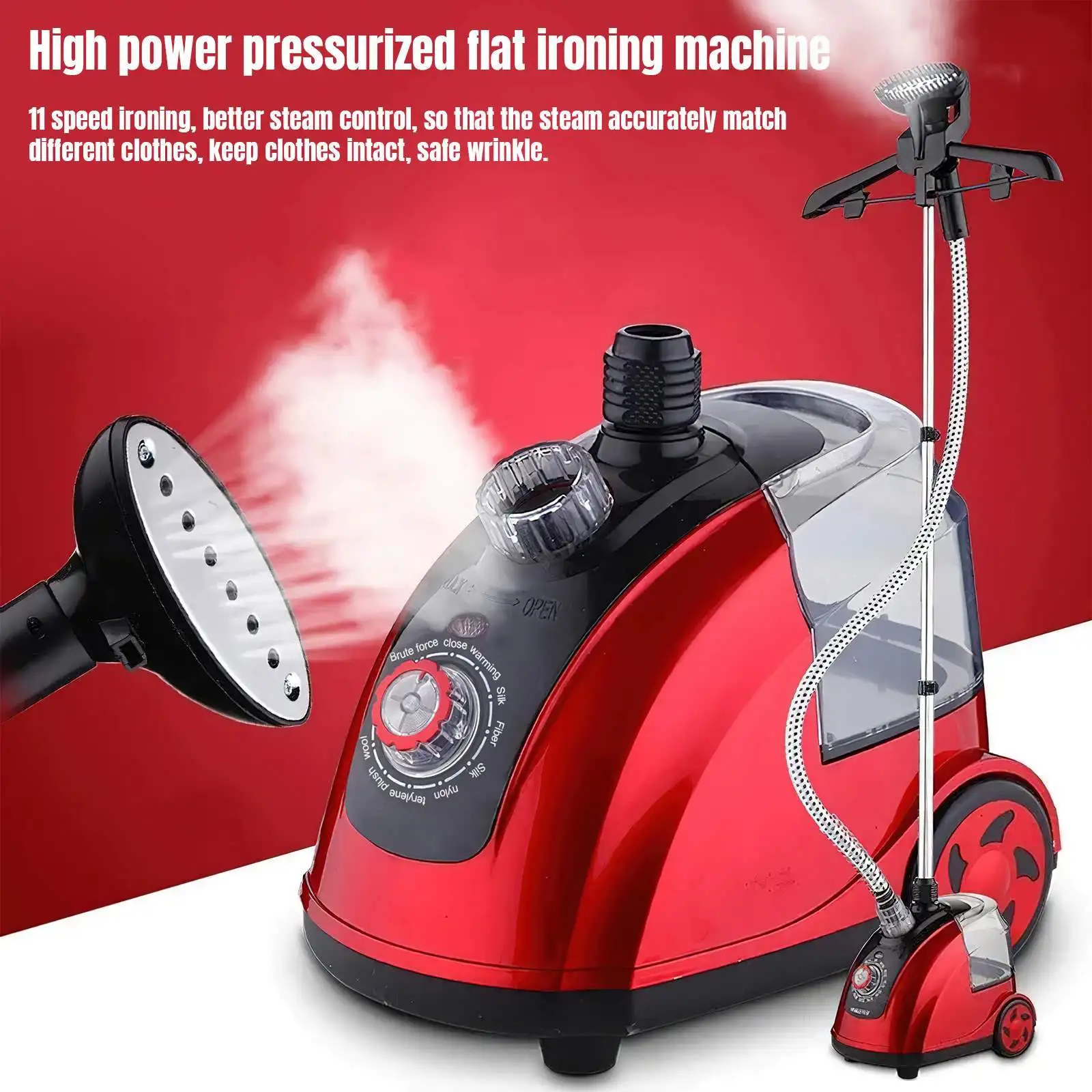 1800W 11 Gear Adjustable Garment Steamer 1.8L Hanging Vertical Steam Iron Home Handheld Garment Steamer Machine For clothes