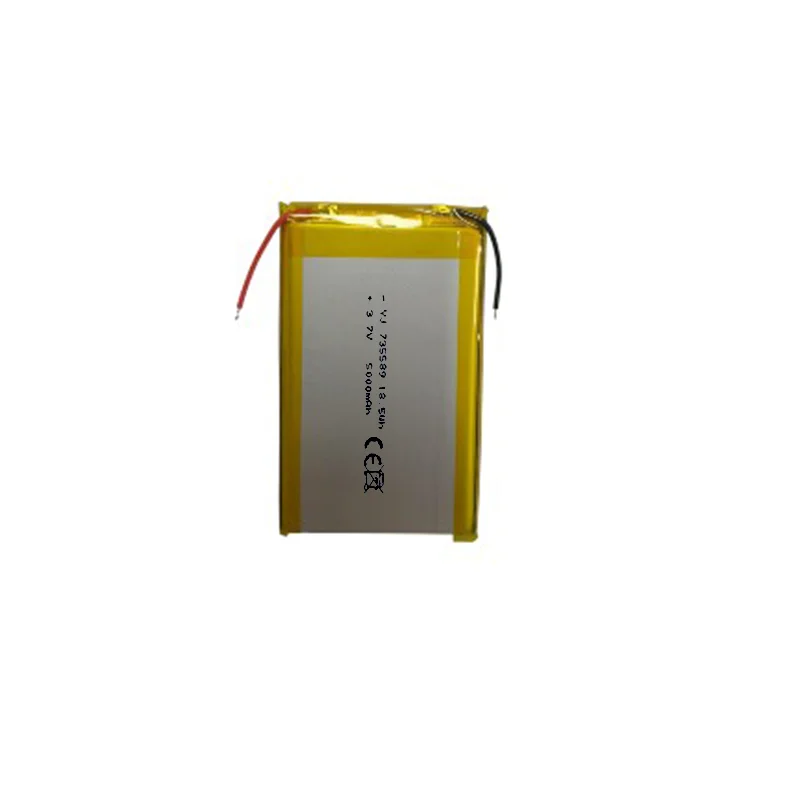 735589 3.7V 5000mAh High Capacity Li-ion Polymer Battery 18.5Wh for Power Tools, Drones & High-Power Electronics