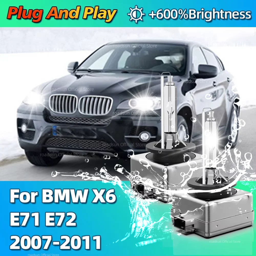 

HID ксеноновые D1S сменные лампы для автомобильных фар 35 Вт 10000LM яркий автоматический свет 6000K для BMW X6 E71 E72 2007 2008 2009 2010 2011