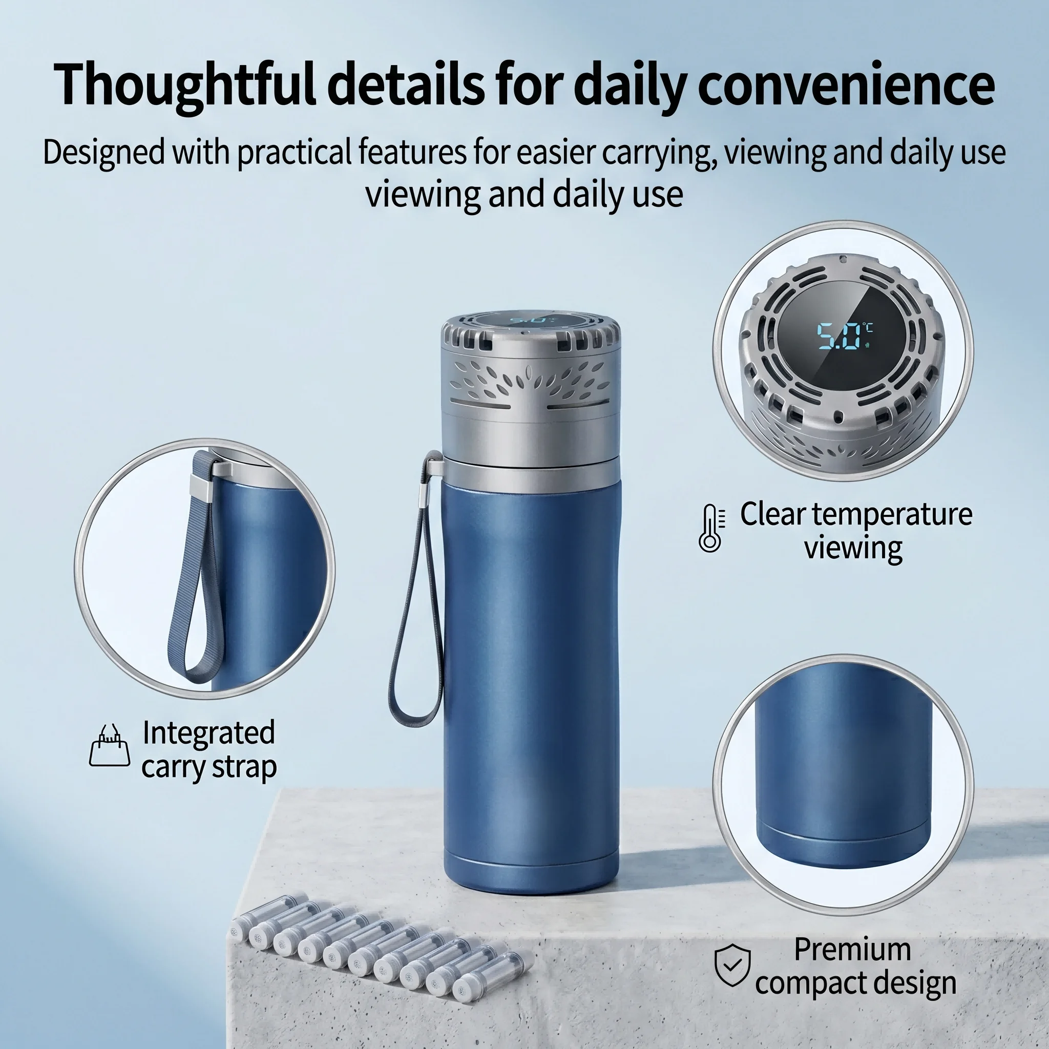 cooler digital display and strap
