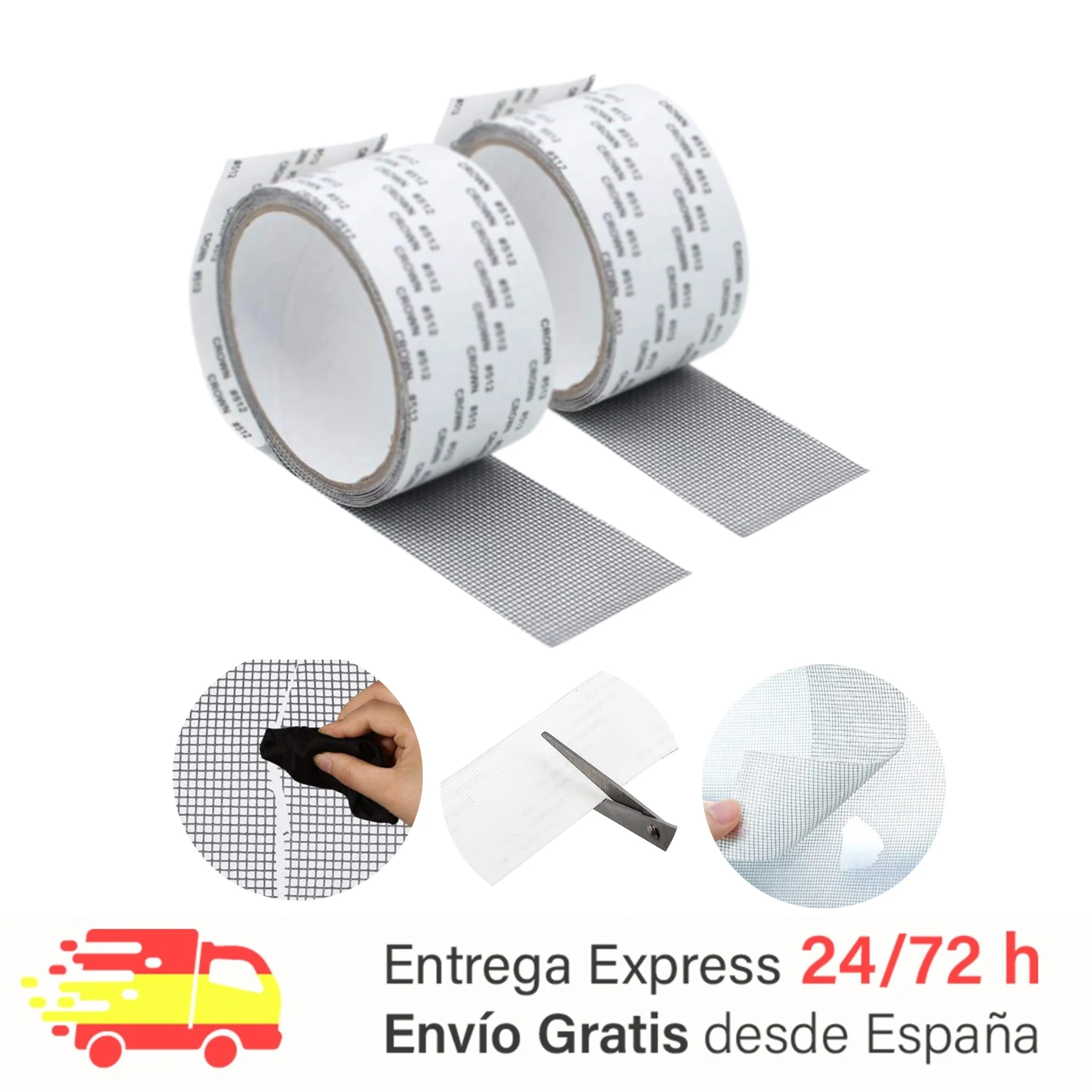 4 m screen repair tape, adhesive mesh for repair, fiberglass fabric for windows and doors.