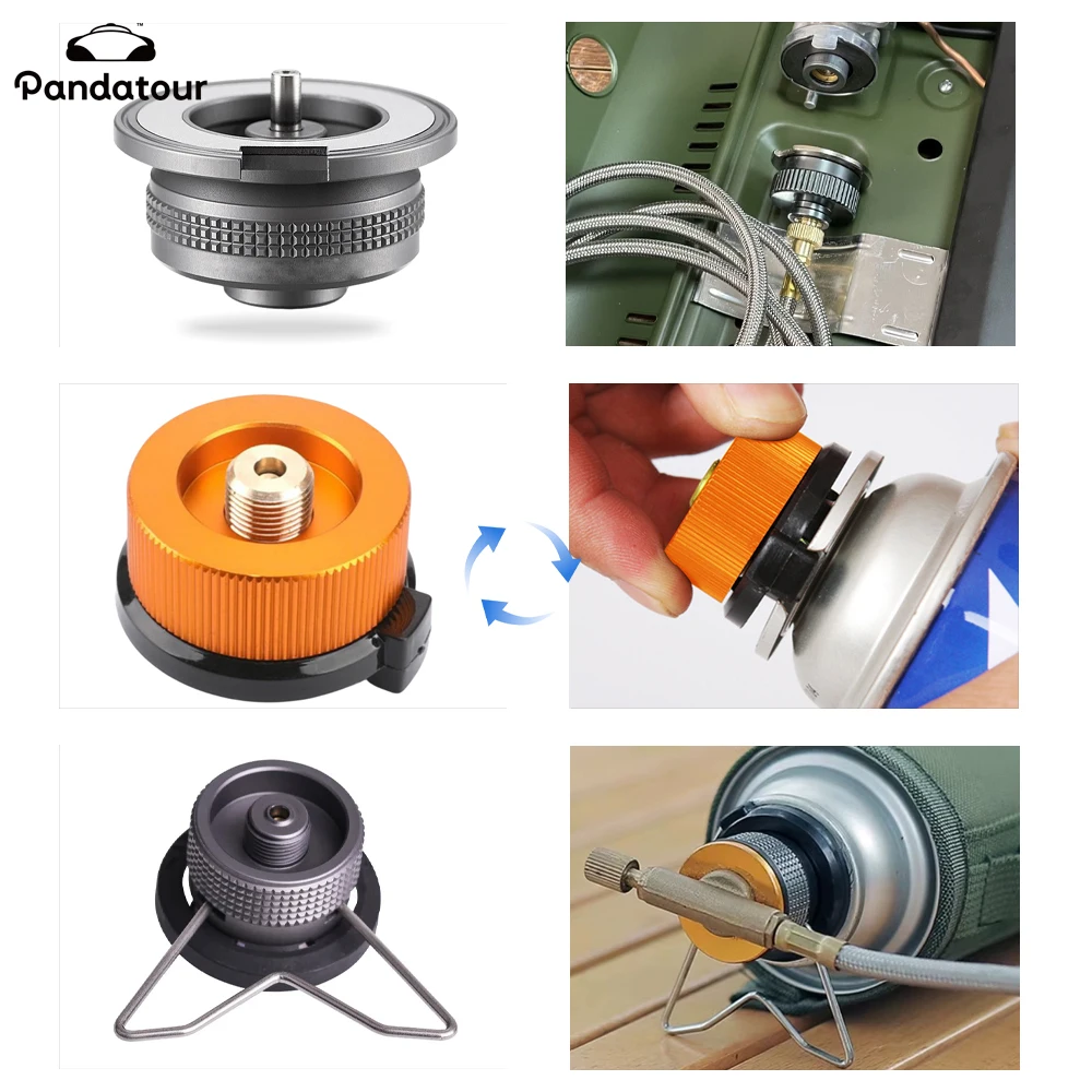Pandatour Camping Gas Konverter Magnet 13M Split Typ Ofen Konverter Stecker Adapter Camping Kochen Picknick Ausrüstung