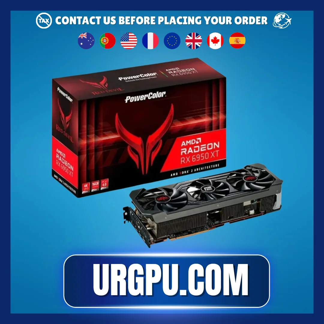 بطاقة رسومات PowerColor أحمر الشيطان AMD Radeon RX XT 16GB GDDR6 مستعملة