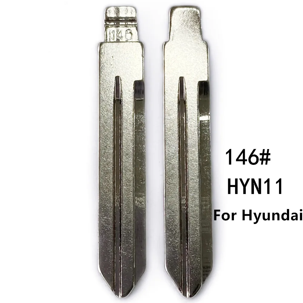 10pcs HYN11 Metal Blank Uncut Flip KD VVDI Remote Key Blade #146 For Hyundai MISTRA Auto Replacement Parts