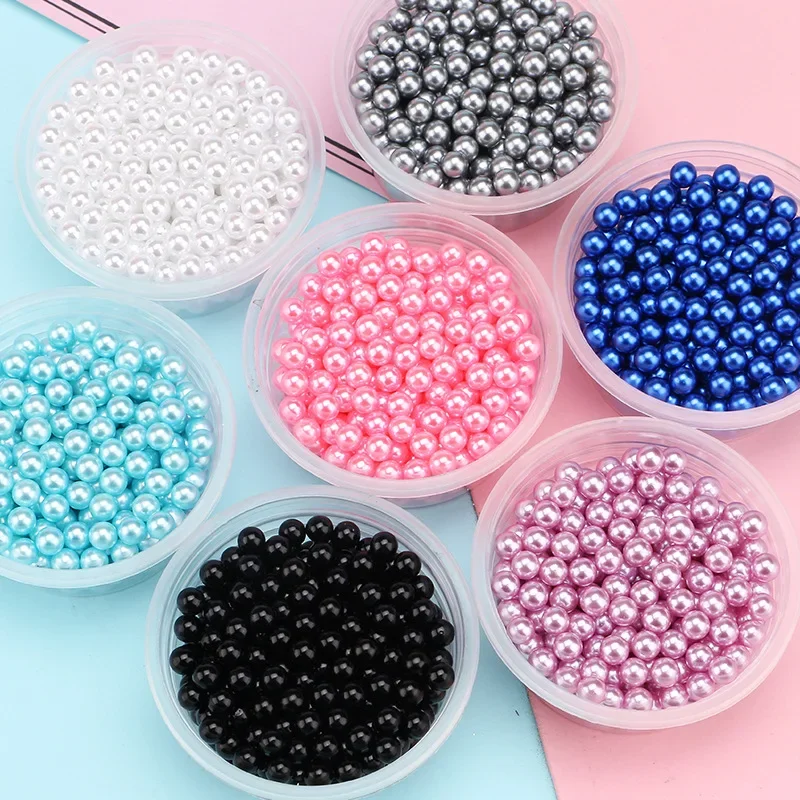 50-400 pièces 3-14mm sans trou rond en plastique acrylique ABS Lmitation perles breloque perles en vrac compteur résultats de bijoux fabrication