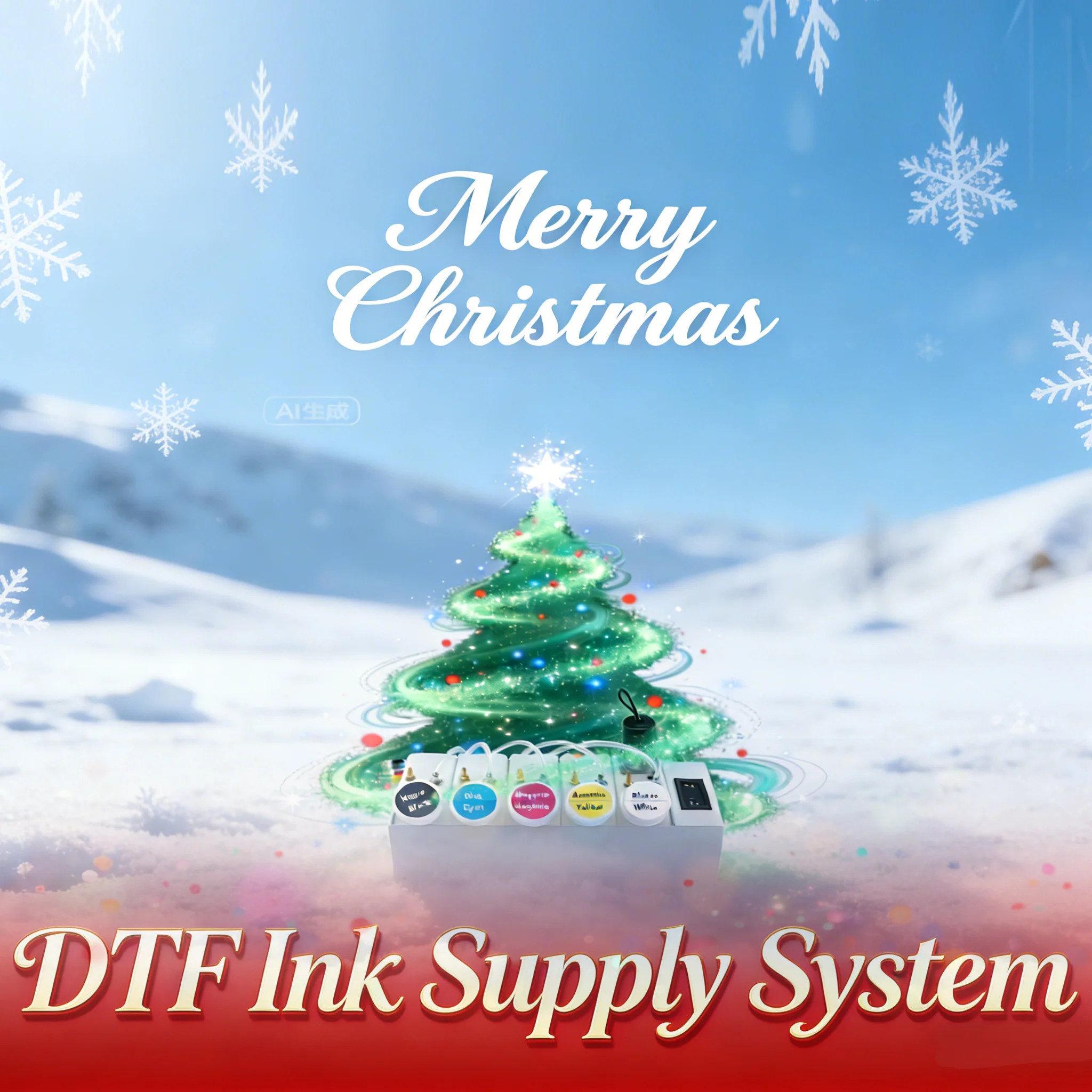 

ET-8550 L18050 XP15000 Universal 250ML DTF CISS Ink System with White Ink Tank Shake Built-in Timer For Epson L8050 18100 L1800