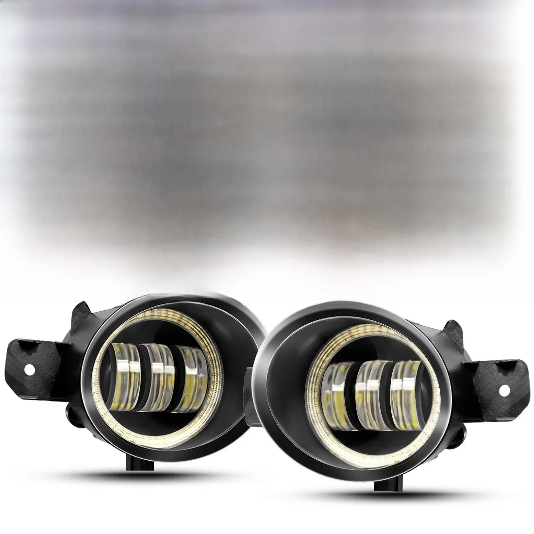Phare antibrouillard Angel Eye pour voiture, lentille LED, lampe de conduite DRL, Nissan Qashqai, Teana, Rogue, Juke, Micra, Sunny, Sentra, NV400, 30W, 2 pièces