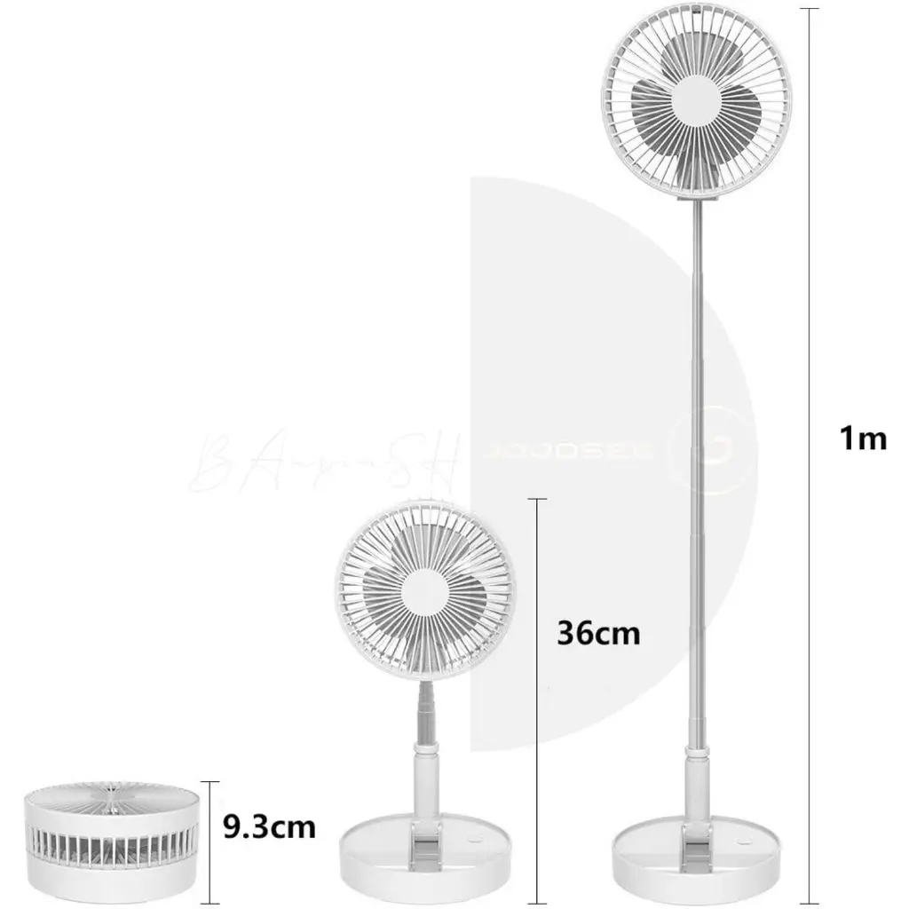 Silenciador portátil Ventilador Com Banco De Potência, Ventilador Externo Ventilador, Ventilador De Altura