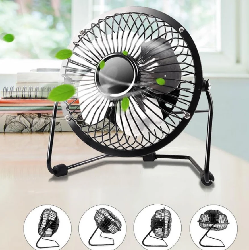 

Desktop Fan Vantilator Portable, Metal Body, Usb Connection, Footed, Ergonomic Cooler
