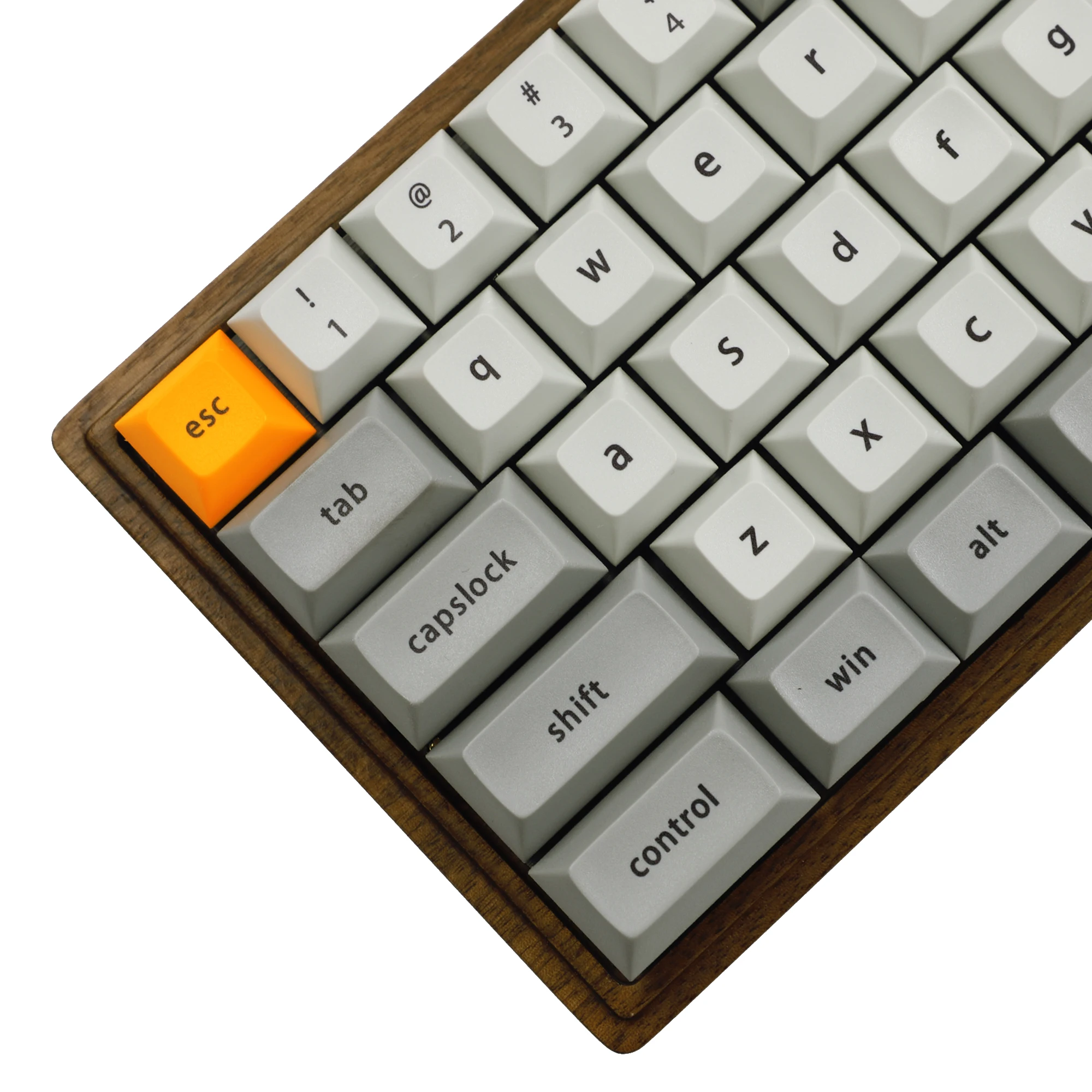 YMDK 67 Keys Minila Layout Wood Case QMK Hot-swappable Hot Swap Type C PCB Mechanical Keyboard