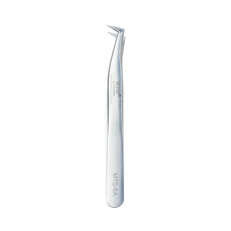 100 % VETUS Original Wimpernpinzette MTS-Serie, neuer Stil, antistatisch, ultrafeine Spitze, verbessert für 3D-6D-Wimpernverlängerungen ESD