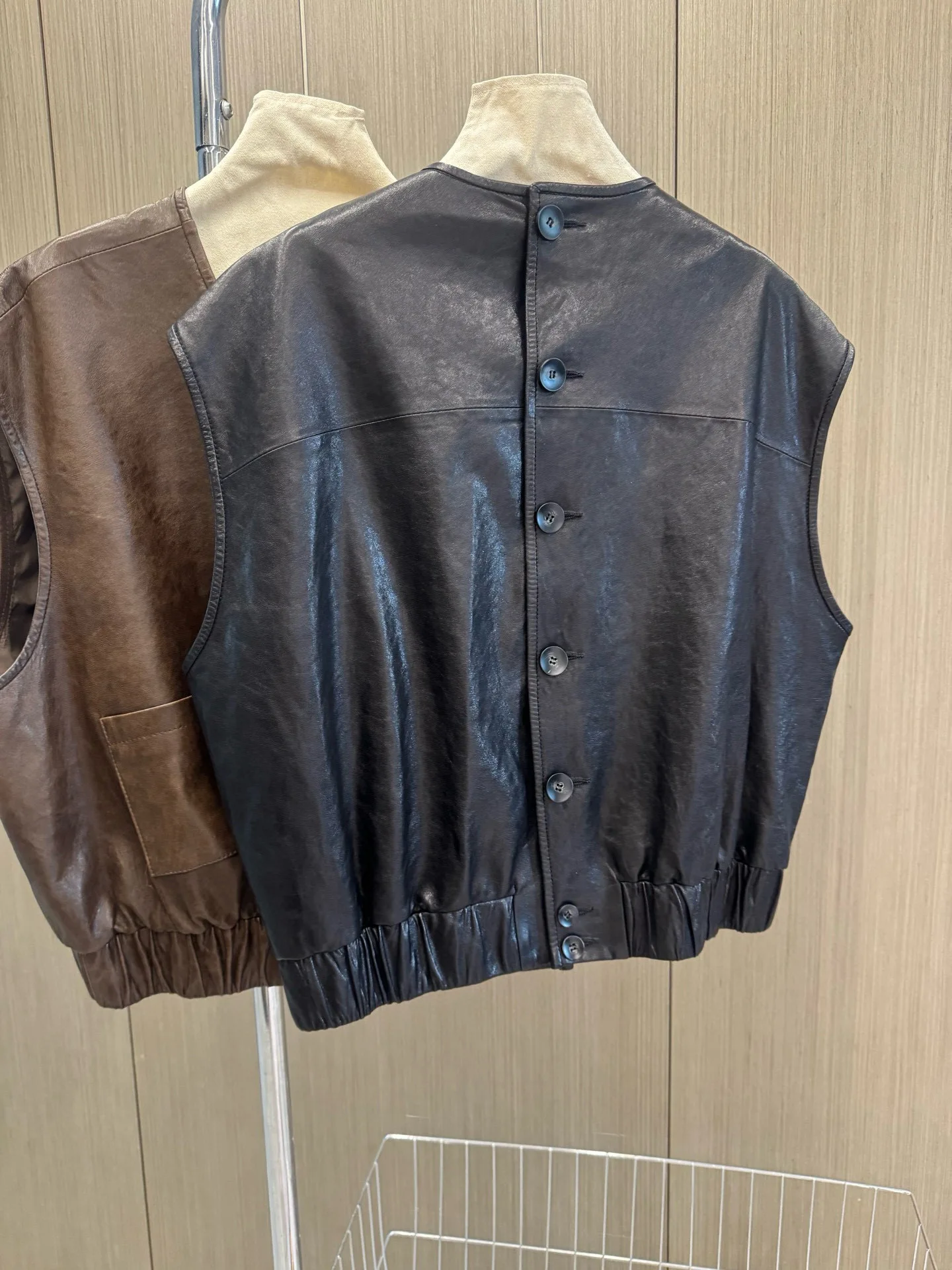 Autumn casual women's genuine leather vest