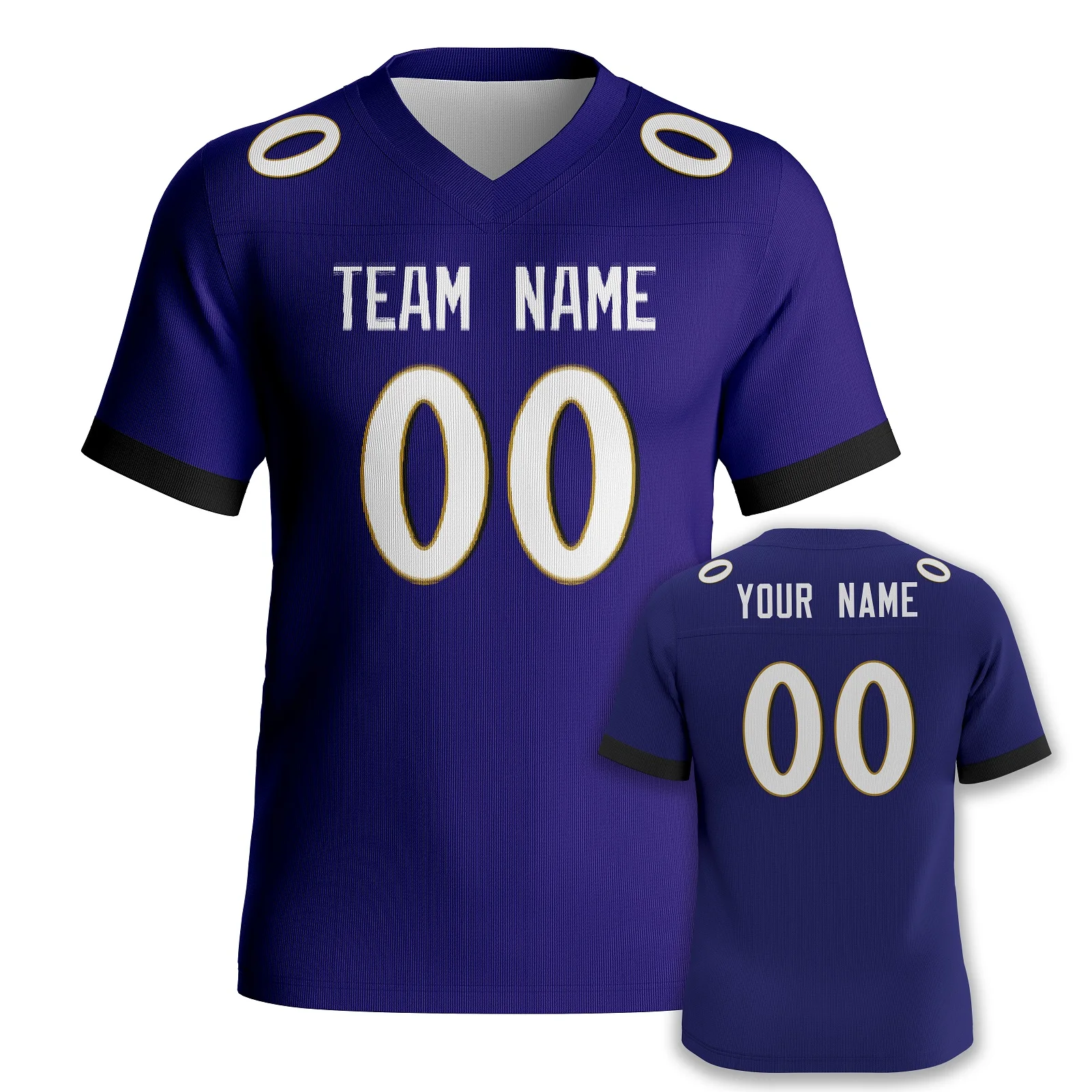 Custom Purple American Football Jersey Personalized Football Shirt with Team Name Number Football Top for Men Women Youth Kids