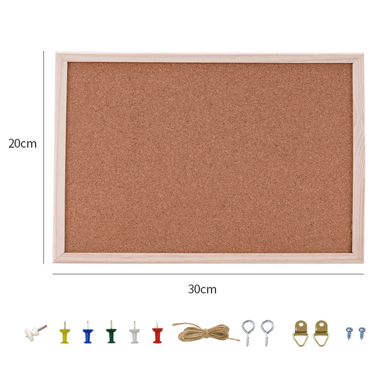 20x30cm Advertising Display Cork Board, Retro Frame Style, Single-sided Photo Wall, Office School Display Supplies