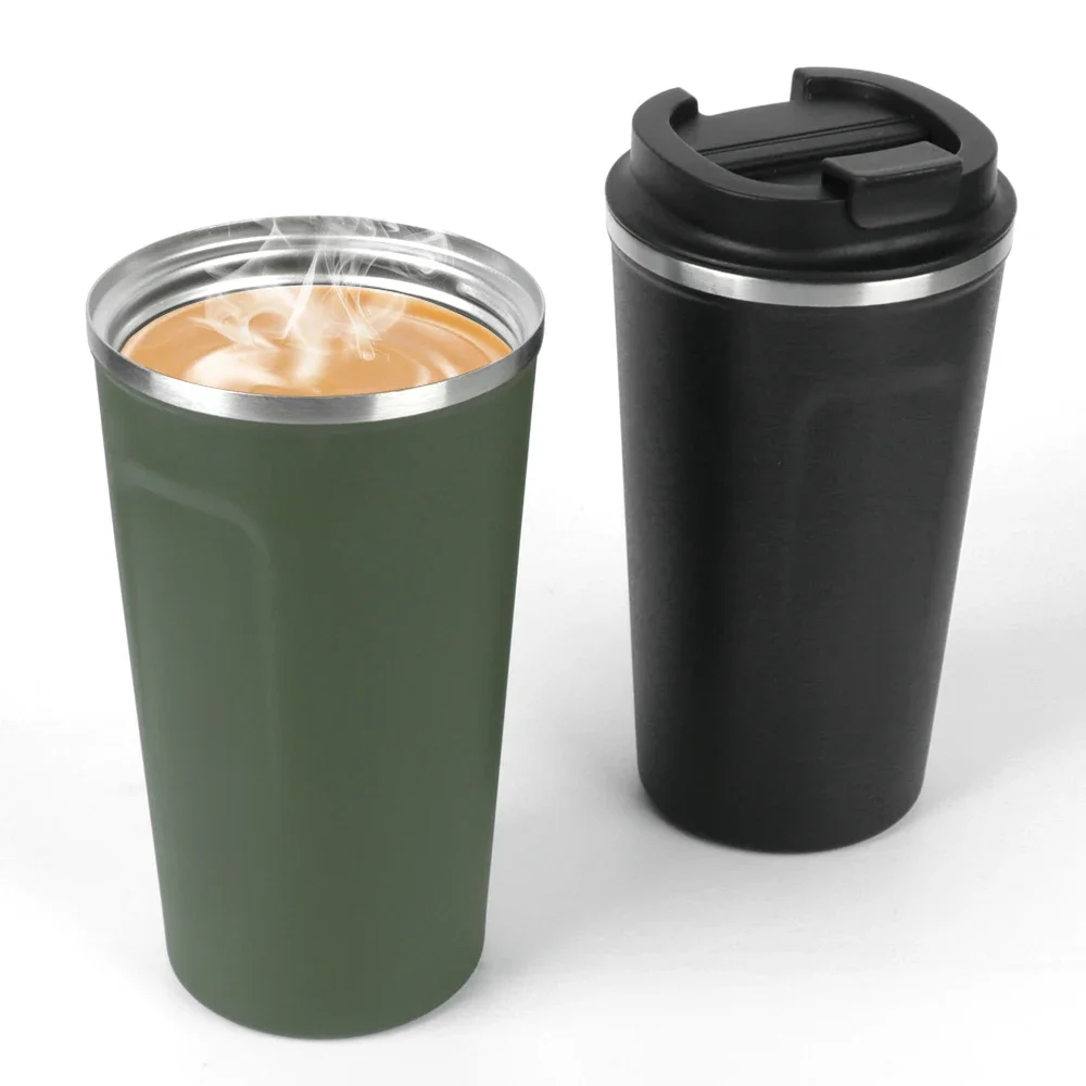 Tasse à café Thermo café tasse Thermos de voiture 380/510ML tasse Thermo de voyage anti-fuite pour thé eau café Double acier inoxydable