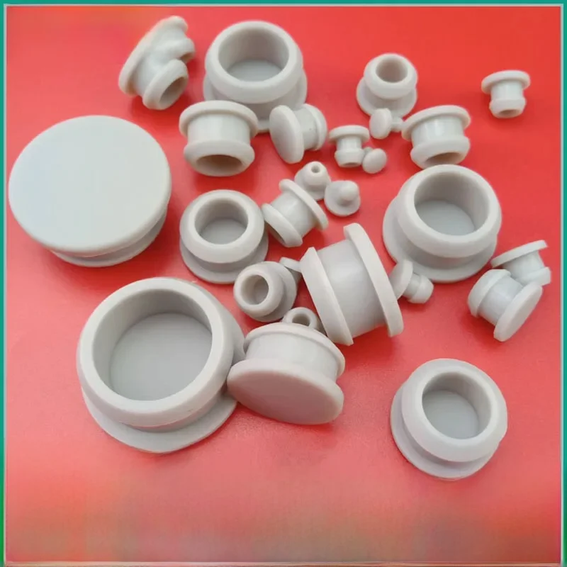 Bouchons en caoutchouc de Silicone gris 2.5-30mm, couvercle de bouchon de Type T, joint encliquetable, bouchon d'étanchéité d'extrémité d'obturation
