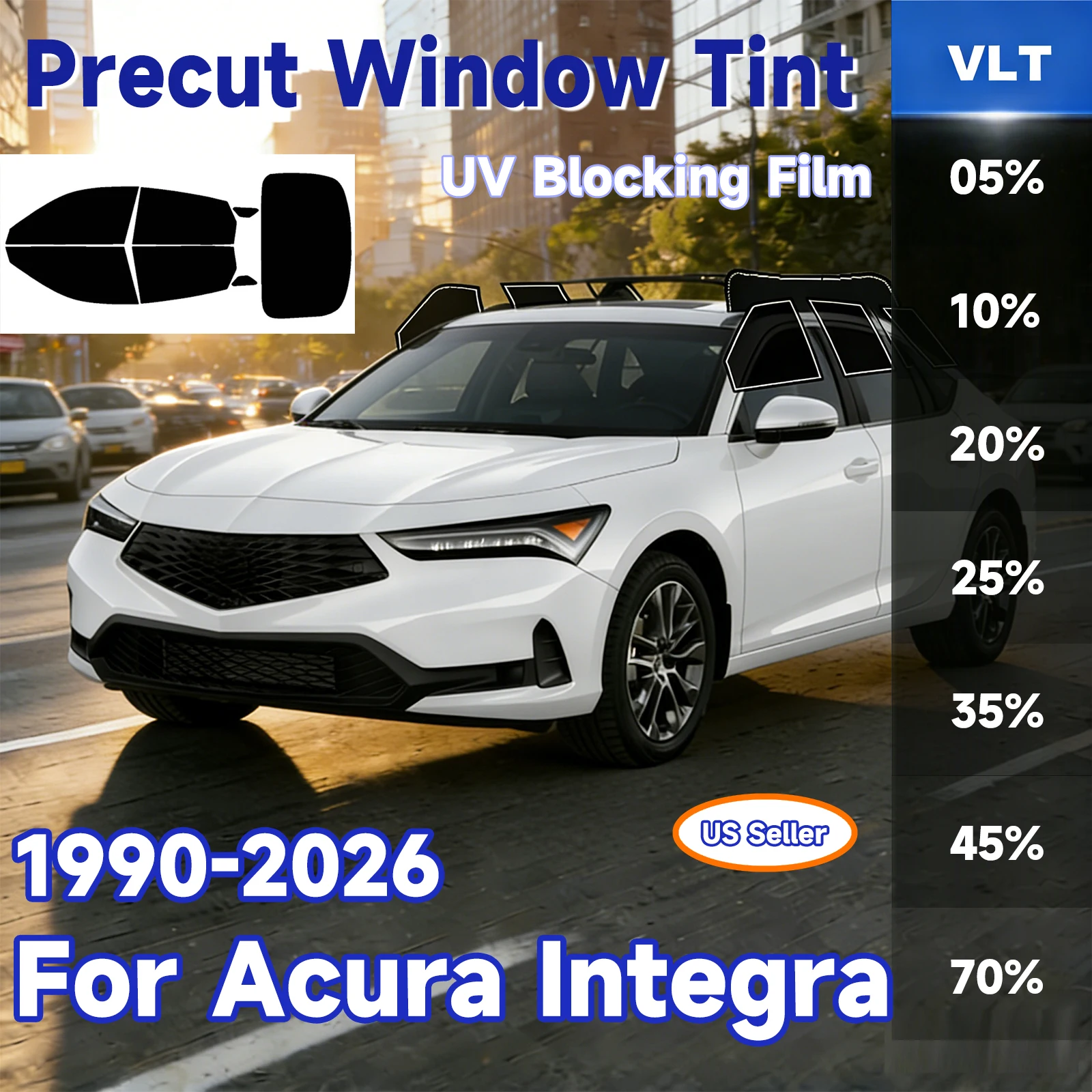 

Custom Car Window Tint Sunshade for Acura Integra 1991-2026 Auto Accessories All Sides Front Windshield Protector Films Shade