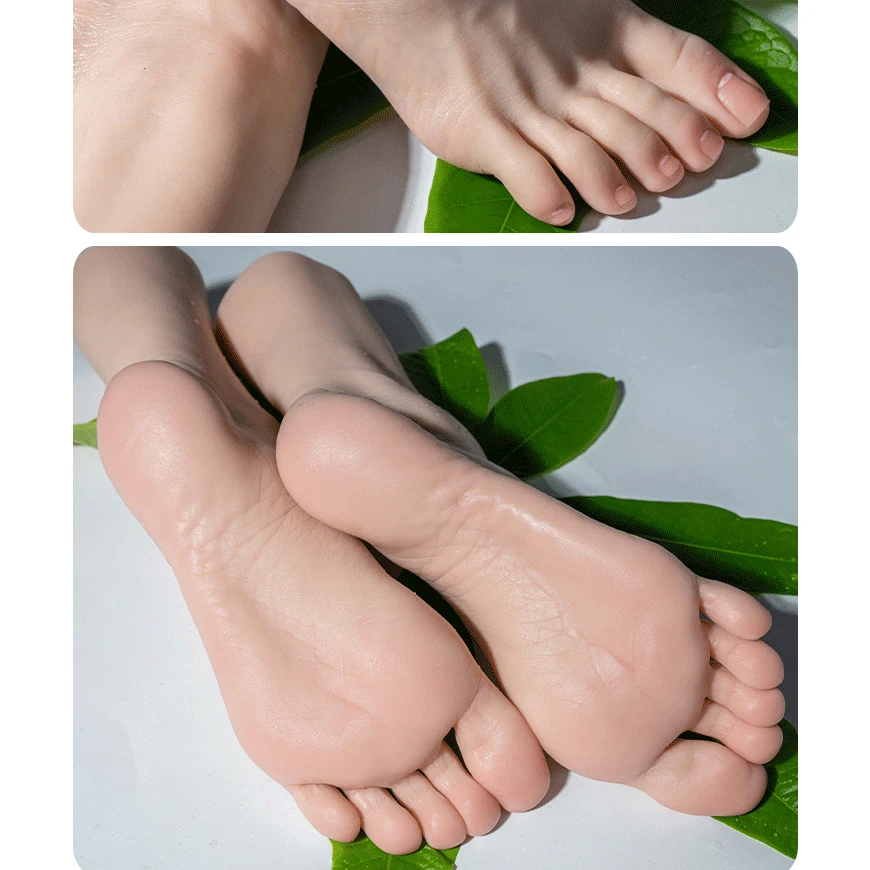 Tasting Edition Silicone Foot Model Lifelike Adult Female Feet for Shoes Display Film Shooting Props Tatoo Nail Practice ZHJ4001