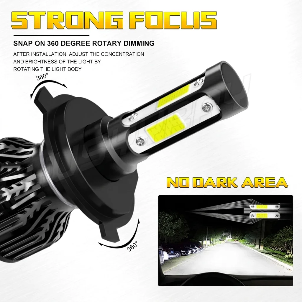 2pcs 9003 H4 LED Headlight Bulbs Kit 6000K 100W For Toyota Tacoma Cab Pickup 2.7L 4.0L 1997-2015